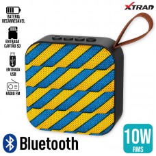 Caixa de Som Bluetooth 10W XDG193 Xtrad - Azul Amarela